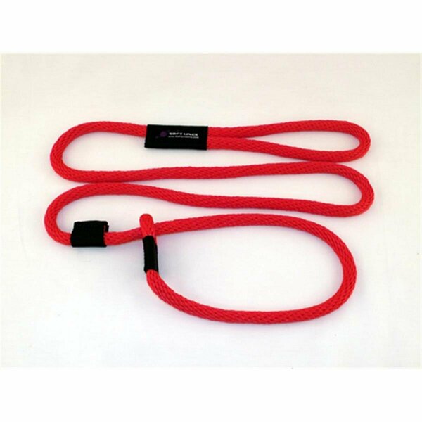 Soft Lines Dog Slip Leash 0.5 In. Diameter By 6 Ft. - Red SO456377